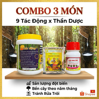 [COMBO] KÍCH THÍCH MỦ CAO SU 9 TÁC ĐỘNG NO.1 MẪU MỚI (Hũ 500ml) + THẦN DƯỢC BA LÁ XANH (Gói 10ml)
