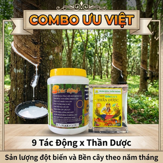 [COMBO] KÍCH THÍCH MỦ CAO SU 9 TÁC ĐỘNG NO.1 MẪU MỚI (Hũ 500ml) + THẦN DƯỢC BA LÁ XANH (Gói 10ml)