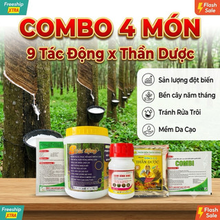 [COMBO] KÍCH THÍCH MỦ CAO SU 9 TÁC ĐỘNG NO.1 MẪU MỚI (Hũ 500ml) + THẦN DƯỢC BA LÁ XANH (Gói 10ml)