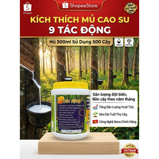 [COMBO] KÍCH THÍCH MỦ CAO SU 9 TÁC ĐỘNG NO.1 MẪU MỚI (Hũ 500ml) + THẦN DƯỢC BA LÁ XANH (Gói 10ml)