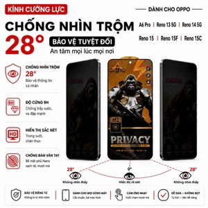 Kính cường lực chống nhìn trộm Dành Cho Oppo A6 Pro Reno 13 5G Reno 14 5G Reno 15 Reno 15F Reno 15C