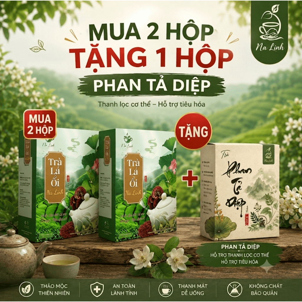 (MUA 2 MUA 3 TẶNG 1) Trà Lá Ổi G.c Na Linh Thành Phần Thảo Mộc Thiên Nhiên Giúp Thanh Lọc Cơ Thể