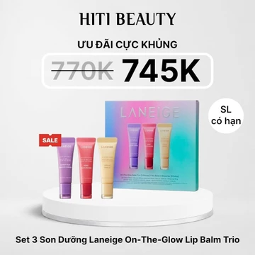 [Sale] Set 3 Son Dưỡng Laneige On-The-Glow Lip Balm Trio | HiTi Beauty