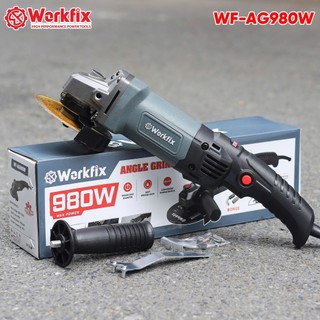 Máy mài góc chạy điện Workfix WF-AG980W công suất 980W - Máy cắt cầm tay điều tốc 6 cấp độ dùng đá 100mm cốt M10