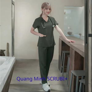Bộ Scrubs bác sĩ Nhiều màu , đồng phục Spa vải Lon Co Giãn