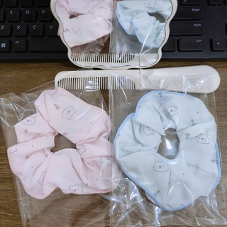 Scrunchies buộc tóc họa tiết gấu giữ tóc chắc, phụ kiện buộc tóc hằng ngày
