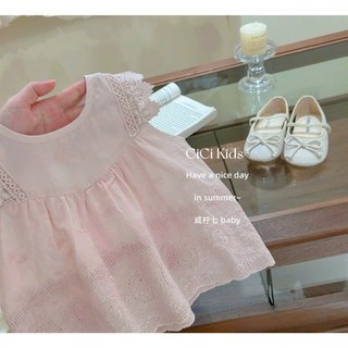 [B&G] Sét váy áo ren hồng pastel phối quần bí trắng xinh xắn dễ thương cho bé gái đi học, đi chơi