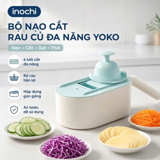 Bộ Nạo Cắt Rau Củ Inochi: Đa Năng, Tiện Lợi, Cao Cấp - Biến Hóa Món Ăn (6 Lưỡi Dao)