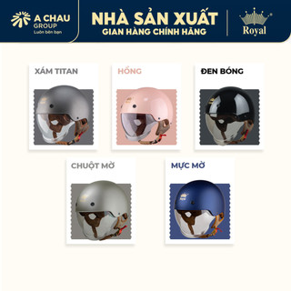 Mũ bảo hiểm xe máy Royal M239 có kính âm màu trà, size S M L XL XXL, nam nữ đi xe máy, BH 12 Tháng