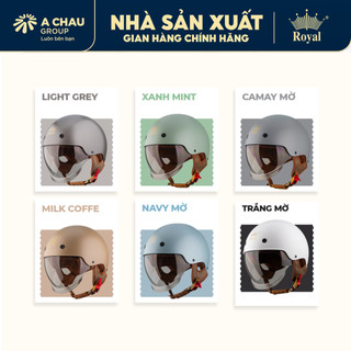 Mũ bảo hiểm xe máy Royal M239 có kính âm màu trà, size S M L XL XXL, nam nữ đi xe máy, BH 12 Tháng