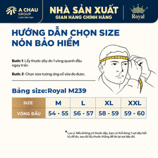 Mũ bảo hiểm xe máy Royal M239 có kính âm màu trà, size S M L XL XXL, nam nữ đi xe máy, BH 12 Tháng