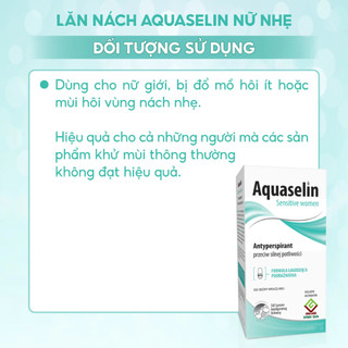 Lăn nách khử mùi dành cho nữ AQUASELIN Sensitive Women Dùng Cho Nữ Đổ Mồ Hôi ÍT
