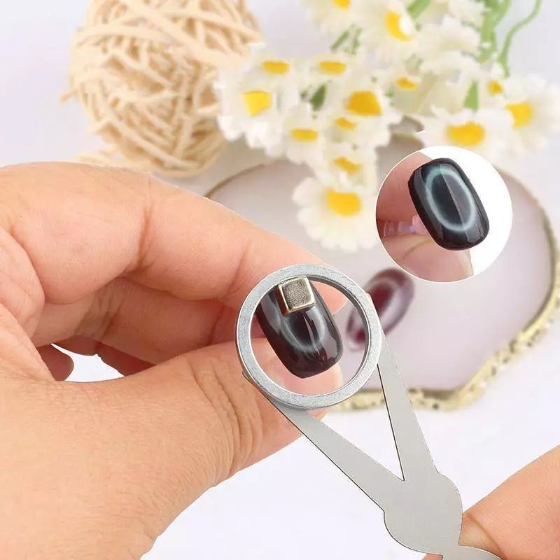 Combo Nam Châm Tròn 2 Món Tạo Hiệu Ứng Gel Nail Ánh Kim Dụng Cụ Làm Móng Chuyên Nghiệp