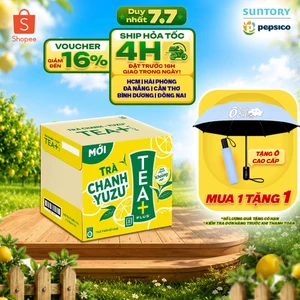 Thùng 12 Chai Trà Ô long Tea+ Vị Chanh Yuzu (1000ml/chai)