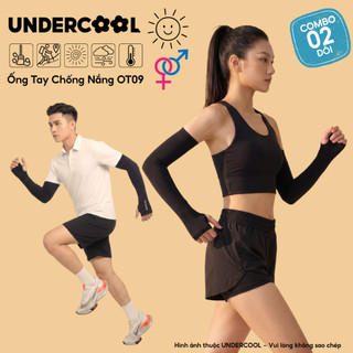 Combo 2 Đôi Găng - Ống Tay Chống Nắng UNDERCOOL Xỏ Ngón Nam Nữ, Ống Tay Thun Lạnh Bó Cơ Chống Tia UV UPF50+ OT09 - CB2
