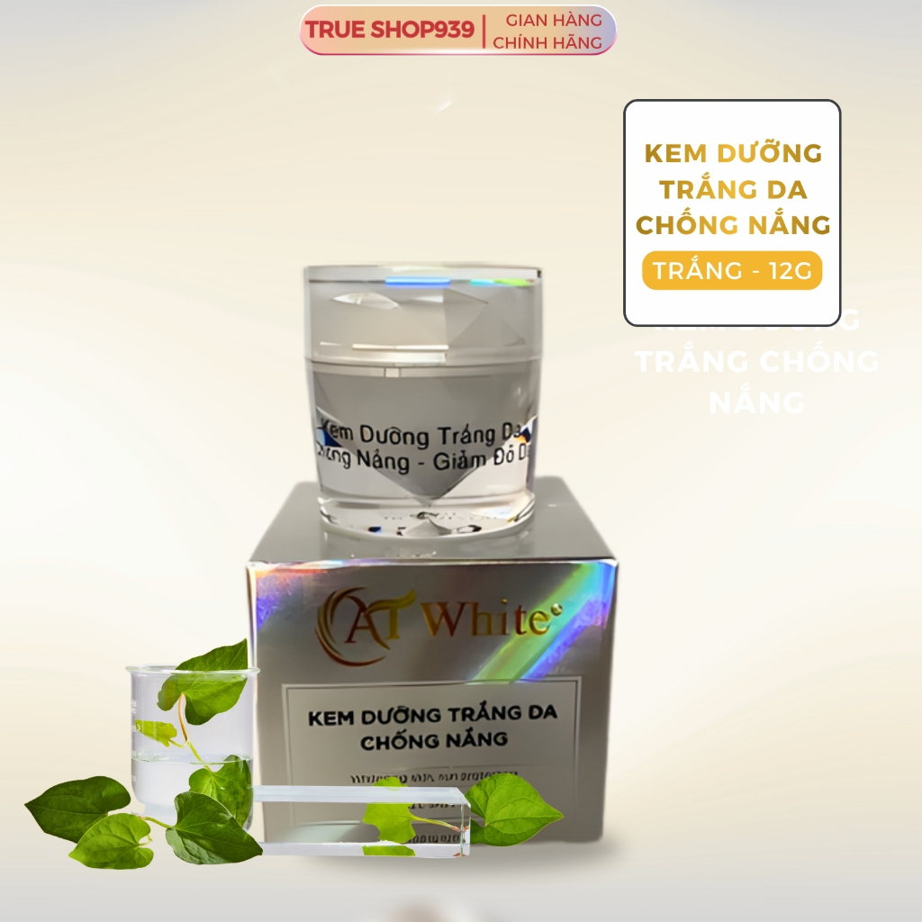 Kem dưỡng trắng da AT WHITE Ngừa mụn, mờ thâm nám, ngừa lão hóa 12G