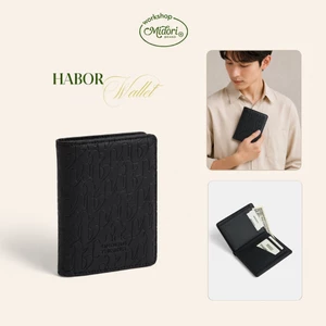 Ví Da Đứng Monogram HABOR Bóp Đựng Tiền Thẻ Nhiều Ngăn Cầm Tay Nam Nữ | MI MIDORI
