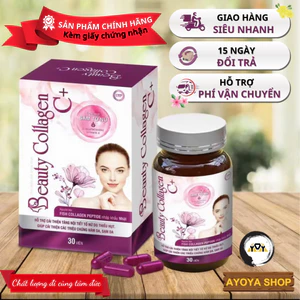 Viên Uống Beauty Collagen C+ AYOYA Bổ Sung Collagen Sâm Tố Nữ Cân Bằng Nội Tiết Tố Nữ Hộp 30 Viên