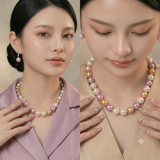 [ DAISYN ] N978 vòng cổ ngọc trai mặt hạt lớn mix màu , dây chuyền ngọc trai nhân tạo , chuỗi hạt ngọc