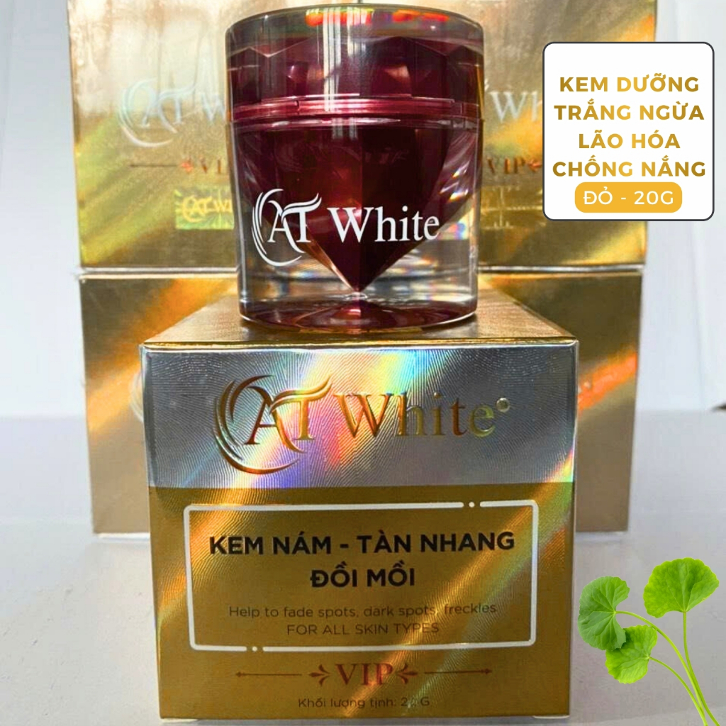 Kem dưỡng trắng AT WHITE Chống nắng, mờ nám tàn nhang, đồi mồi ngừa lão hóa 20G