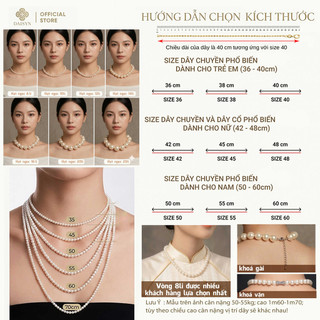 [N1201] Vòng Cổ, Dây Chuyền Ngọc Trai Nhân Tạo Đá Dài 90cm Khóa Gài Đính Đá Cao Cấp Sang Trọng Cho Nữ - DAISYN