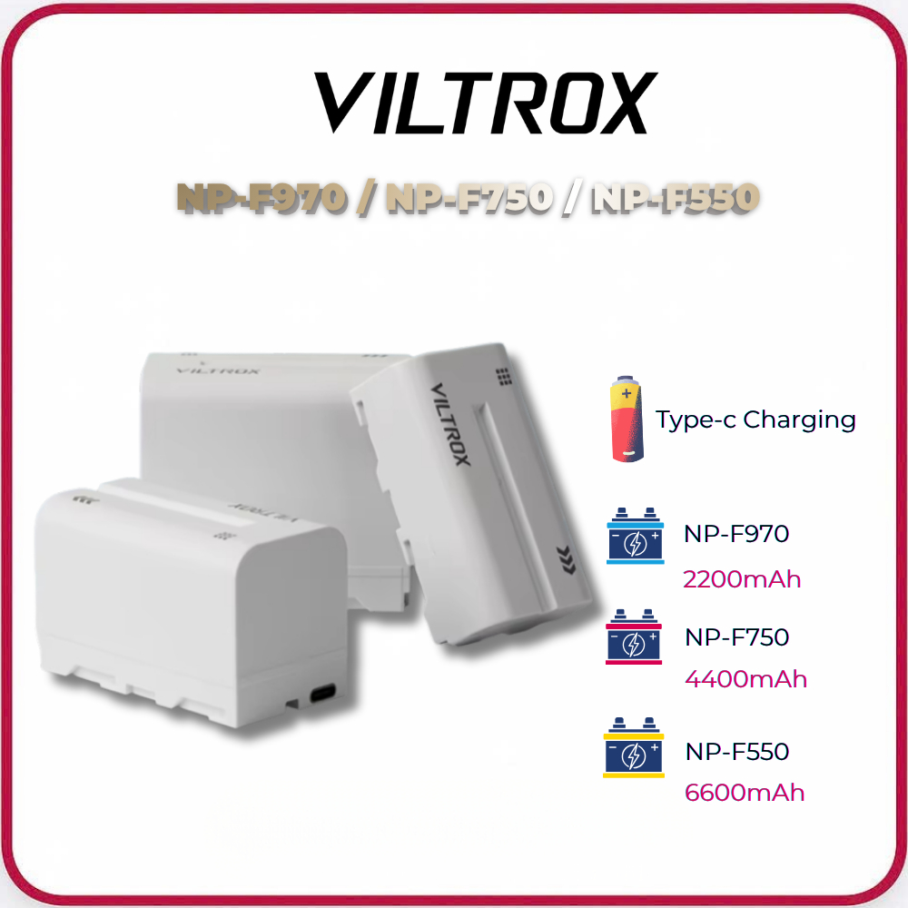 Pin Viltrox NP-F970 NP-F750 NP-F550