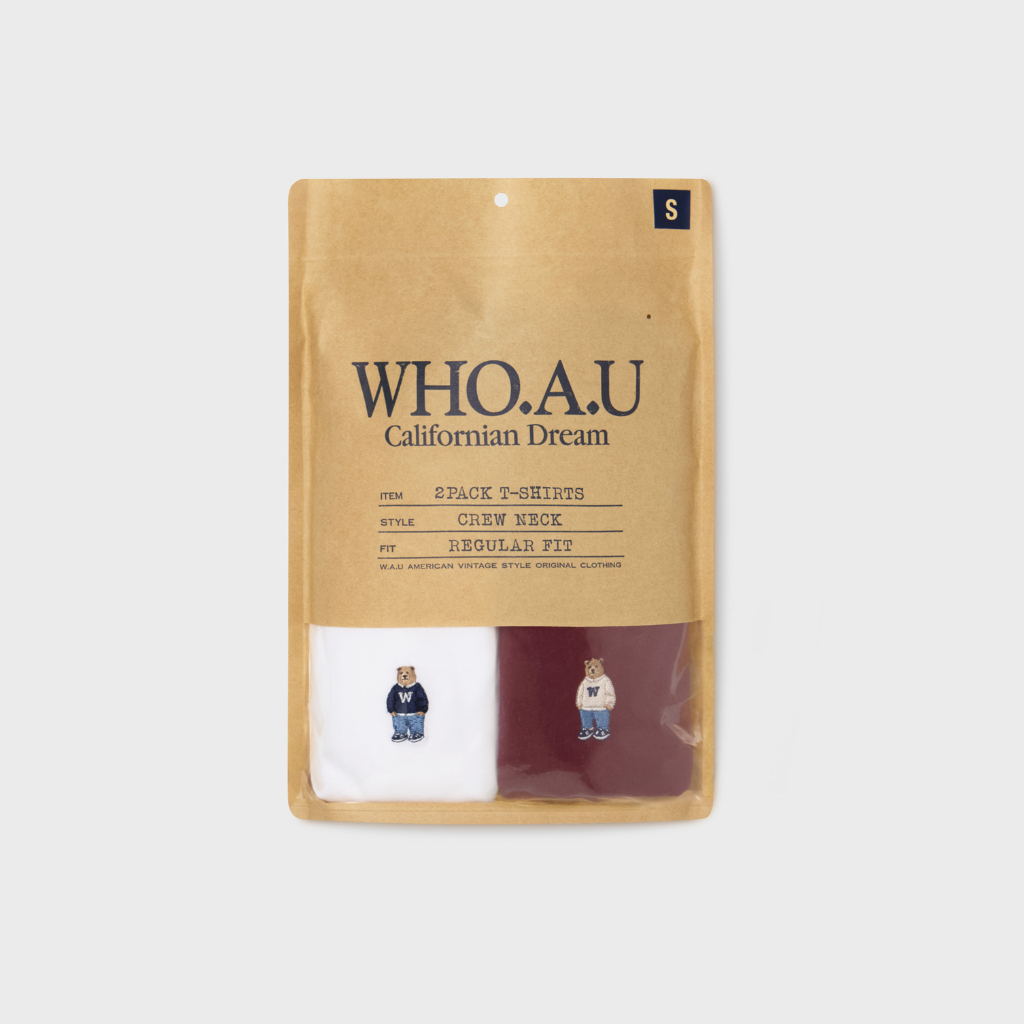 Áo Thun WHO.A.U (2PACK)Steve Solid T-shirt[B]_WHRAG2351U