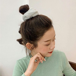 Scrunchies lông tuyết, buộc tóc nữ tính vải lông nhún dày nhiều màu - K343