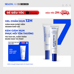 Combo gel chấm giảm mụn & kem phục hồi SEVENLAB giúp khô cồi mụn, làm dịu da sau 12H, hỗ trợ ngăn mụn tái phát