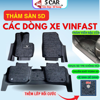 Thảm sàn TPE NHỰA 5D đúc theo xe VF3, Limo green/MPV7 ,VF5/ Herio Green, VF6, VF7, VF8, VF9, VFE34/ Nerio Green, Lux A,