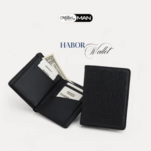 Ví HABOR Da PU Nam Thanh Lich Cao Cấp RFID Blocking Đựng Tiền Thẻ Nhiều Ngăn | MIDORI FOR MAN