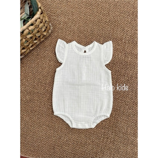 Body xô muslin bèo tay siêu thoáng cho bé gái