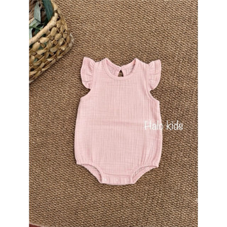 Body xô muslin bèo tay siêu thoáng cho bé gái