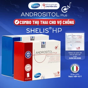 Combo Thụ Thai Tự Nhiên Cho Vợ Chồng, Andrositol Plus Bổ Tinh Trùng Và Shelis HP Bổ Trứng Điều Kinh, Nhập Khẩu Italy