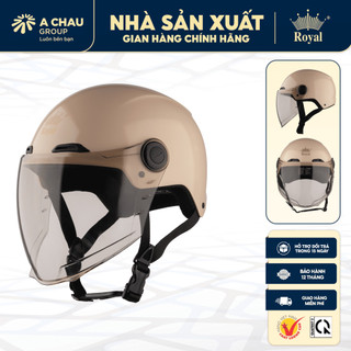 Mũ bảo hiểm xe máy 1/2 Royal M555 có kính dài, nón freesize cho nam và nữ đi xe máy chính hãng
