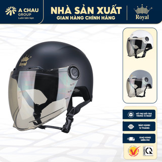 Mũ bảo hiểm xe máy 1/2 Royal M555 có kính dài, nón freesize cho nam và nữ đi xe máy chính hãng