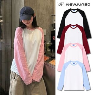 Áo Thun Tay Dài Trơn RAGLAN Brand NEWJUNSD Cotton 270Gsm Form BOXY Phong Cách Trẻ Trung