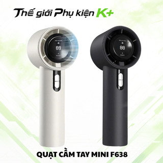 Quạt Cầm Tay Mini F638 – 100 Tốc Độ Gió Cực Mạnh, Pin 3000mAh, Màn Hình LED, Sạc Type-C