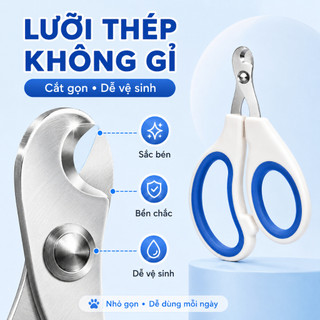 Kìm Bấm Móng Mèo Nhỏ An Toàn Cho Người Mới, Kéo Cắt Móng Thú Cưng Lưỡi Thép Không Gỉ, Tay Cầm Chống Trượt