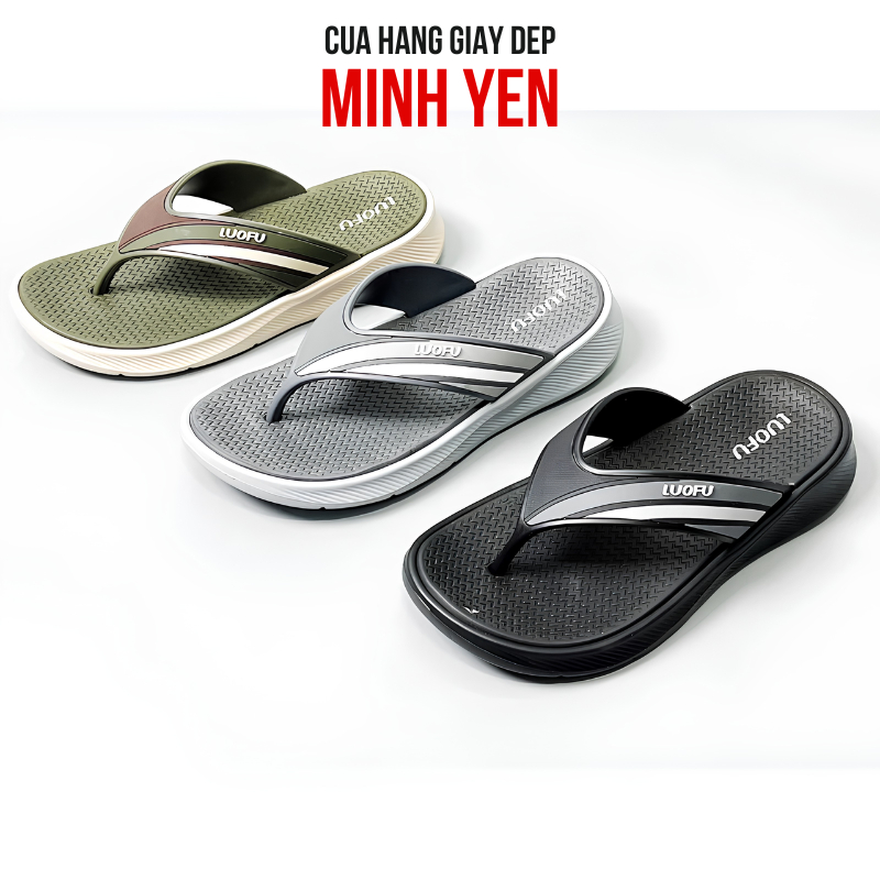 Dép Xỏ Ngón Nam Luofu Đế Dày Cao Su Non Êm Chân Chống Trơn Đi Học Đi Chơi Fullsize 40-44