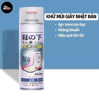 Xịt Khử Mùi Giày Nhật Bản Ag+ Nano Ion Bạc 360Ml | Khử Mùi Sneaker | Khử Khuẩn Khử Ẩm Mồ Hôi Chân