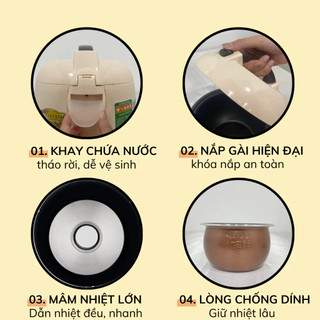 [SALE 15.7 GIẢM 20K Nồi cơm điện Cudkoo chính hãng, nồi cơm mini, nồi nấu cơm nhanh phù hợp cho sinh viên, gia đình