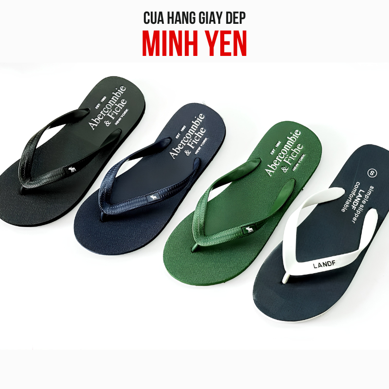 Dép Xỏ Ngón Nam Dép Kẹp Abercombie Đế Êm Chống Trơn Đi Biển, Đi Chơi 1 Lớp 2 Lớp Fullsize 38-42