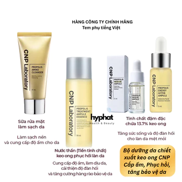 [Mini/Sample CNP keo ong chính hãng] Sữa rửa mặt/ Toner/ Serum keo ong/ Kem dưỡng CNP