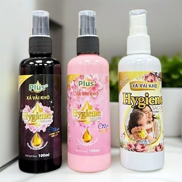 Combo 3 Chai Xịt thơm vải khô Sacom Plus+ 100ml – Lưu hương lâu, làm mềm vải, khử mùi hiệu quả