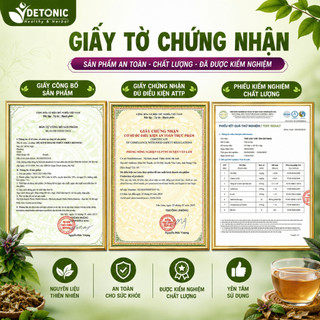 Trà Thảo Mộc Cây Dòi Tím DETONIC Túi Lọc 30 Gói Hộp 150g - Hỗ Trợ Làm Dịu Cổ Họng, Bảo Vệ Hô Hấp