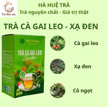 Trà Cà Gai Leo - Xạ Đen Bảo Khang, hộp 40 túi lọc, mát gan, giải độc, an thần