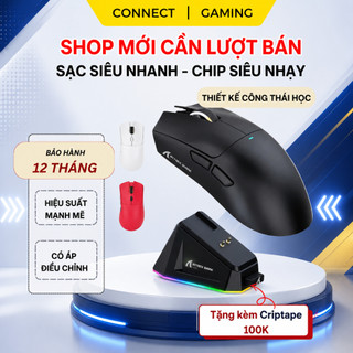 Chuột Gaming Không Dây Bluetooth Connect R1-X11 Chip PRO PAW3311 Có Dock Sạc LED, 22000 DPI . . .
