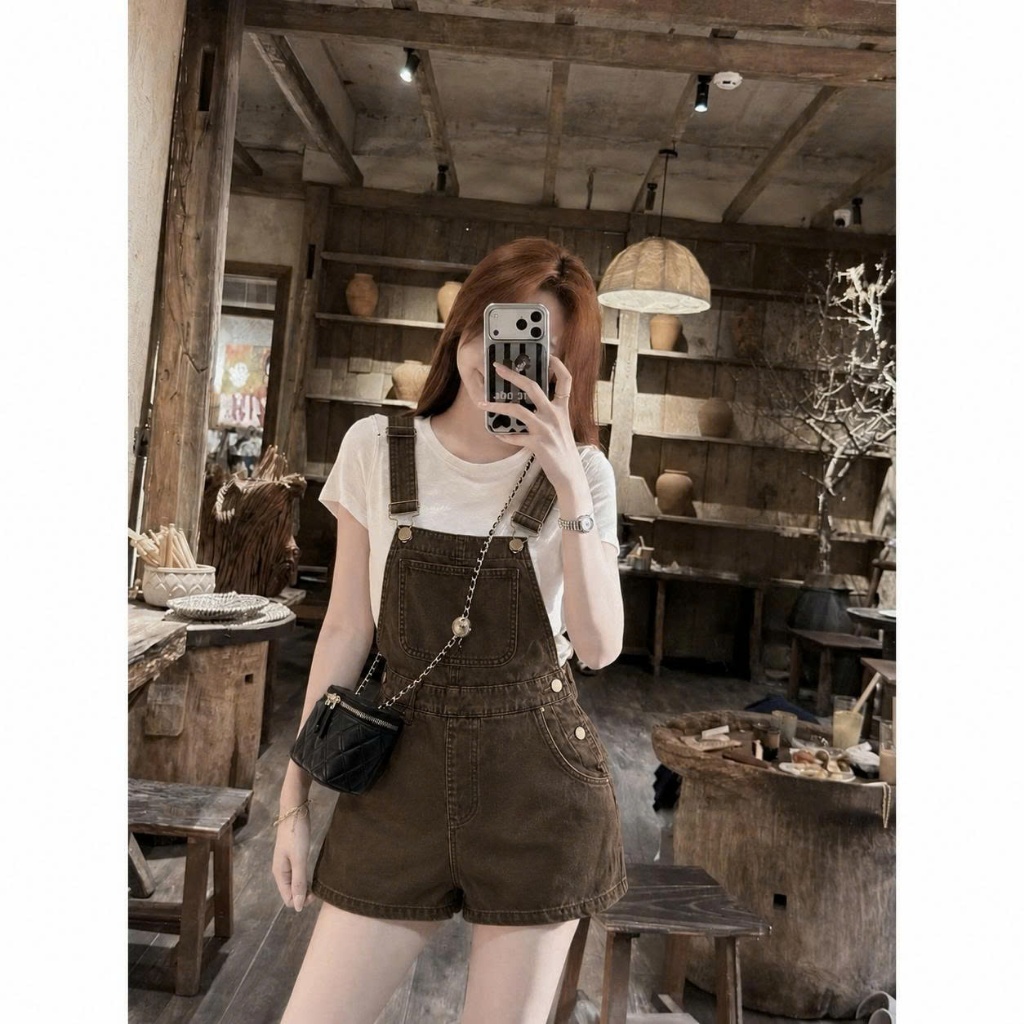 Quần Yếm Jean Nữ CHEZI HOUSE -Vải Jean Qccc Dáng Ngố Đùi 3 Màu Cực Đẹp Trendy #8640-42 Phối đồ Trẻ Trung Năng Động