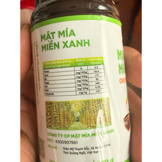Combo 2 chai mật mía miền xanh 600g nguyên chất 100% tự nhiên - Mật mía miền trung